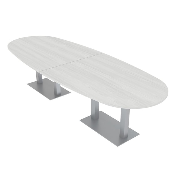 45 in W, 120 in L, 29 in H, Engineered Wood Top, White